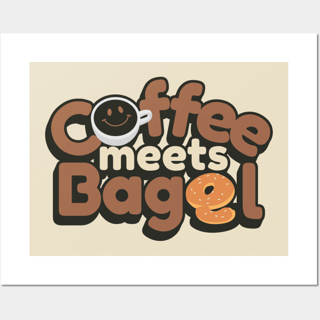 Coffee meets Bagel Wall Art by andantino